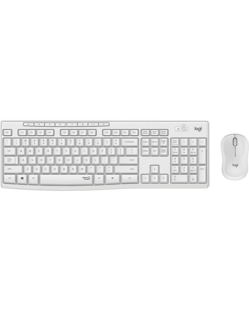 5099206092549 - MK295 Silent Wireless Combo - Volle Größe (100%) - USB - QWERTZ - Weiß - Maus enthalten