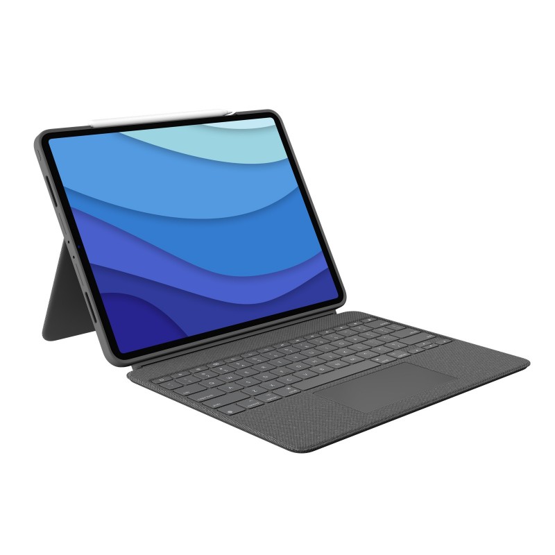 5099206095694 - Combo Touch - Tastatur und Foliohülle - mit Trackpad - hintergrundbeleuchtet - Apple Smart connector - QWERTZ - Deutsch - Oxford Gray - für Apple 129 iPad Pro (5 Generation)