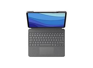 5099206095724 - Combo Touch - Tastatur und Foliohülle - mit Trackpad - hintergrundbeleuchtet - Apple Smart connector - QWERTY - Spanisch - Oxford Gray - für Apple 129 iPad Pro (5 Generation)