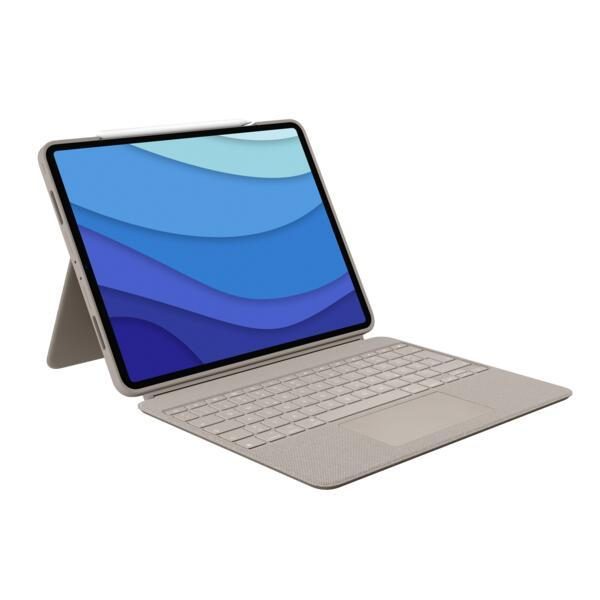 5099206095762 - Combo Touch - Tastatur und Foliohülle - mit Trackpad - hintergrundbeleuchtet - Apple Smart connector - QWERTZ - Deutsch - Sand - für Apple 129 iPad Pro (5 Generation) (920-010216)