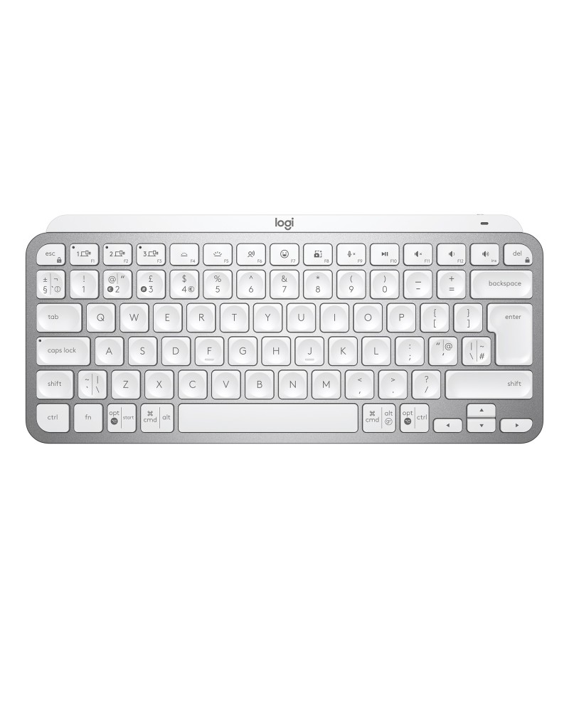 5099206098848 - MX Keys Mini Bluetooth® Tastatur Deutsch QWERTZ Grau Beleuchtet Geräuscharme Tasten Multipair-Funktion Wiederaufladbar