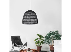 5212017416674 - Destin Hängeleuchte ø 53cm Rattan Schwarz - Schwarz - Nova Luce