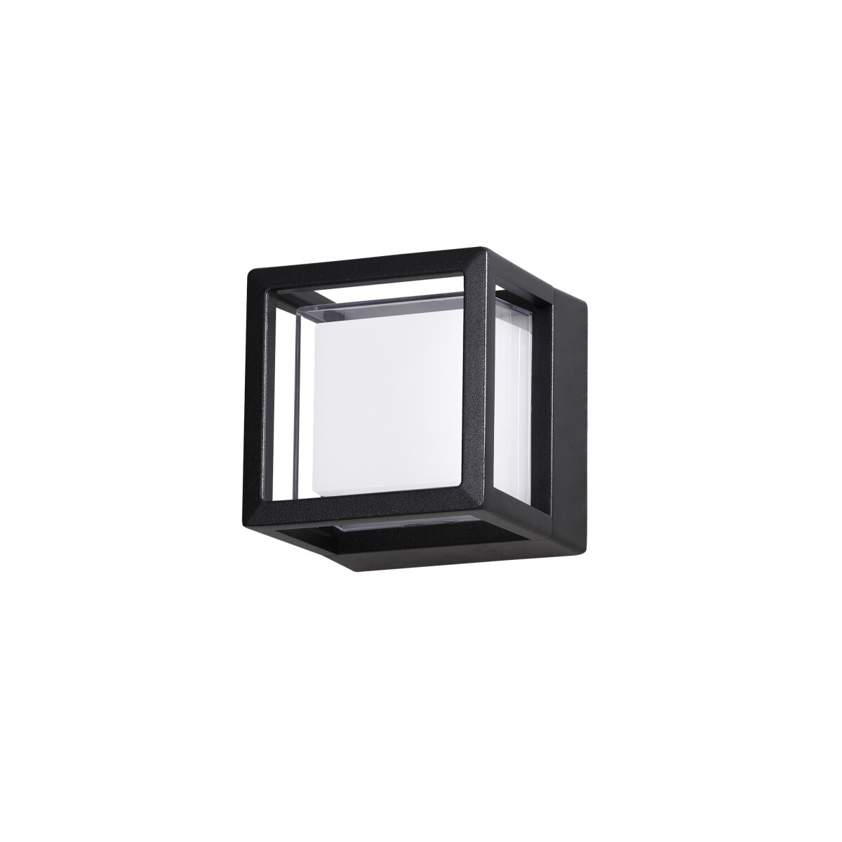 5212017419248 - Nova Luce LED Wandleuchte Agosto in Schwarz 6W 420lm IP54 eckig - black