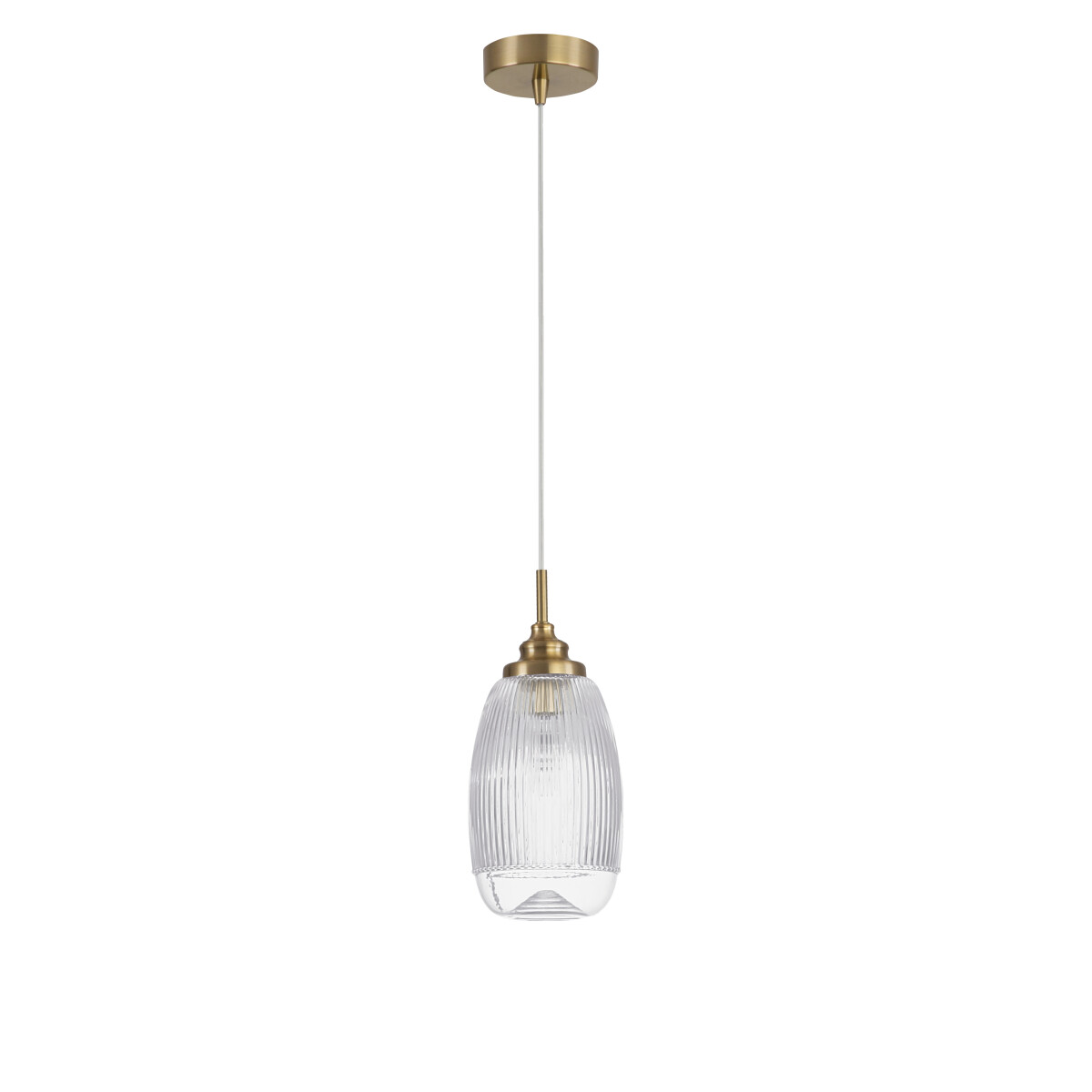 5212017419439 - Pendelleuchte Mond in Transparent und Gold E14 130mm - transparent - Nova Luce