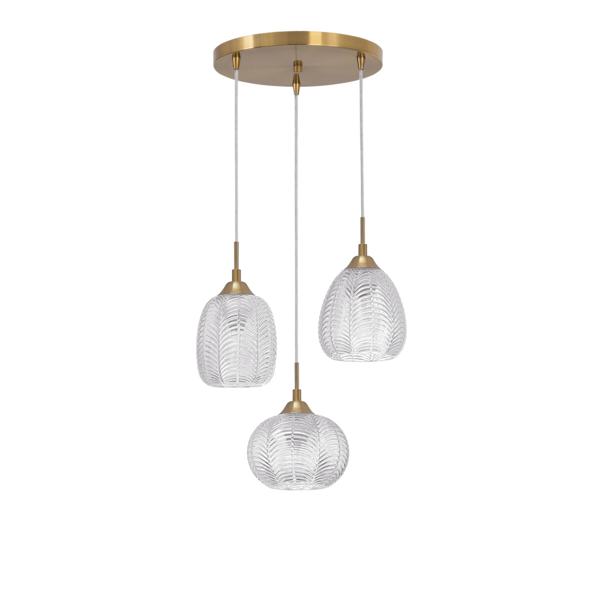 5212017426994 - Pendelleuchte Vario in Transparent und Gold-satiniert - transparent - Nova Luce