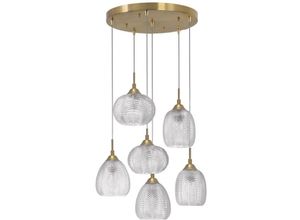 5212017427014 - Pendelleuchte Vario in Transparent und Gold E14 - transparent - Nova Luce