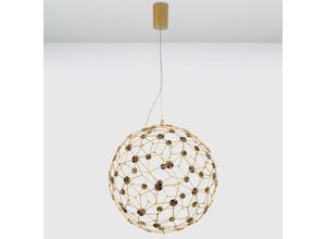 5212017428646 - Led Pendelleuchte Sole in Gold 216W 2520lm 400mm - yellow - Nova Luce