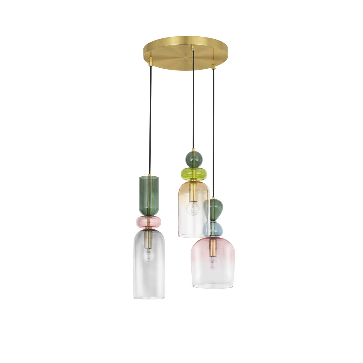 5212017434227 - Pendelleuchte Murano in Mehrfarbig und Gold E14 - multicolour - Nova Luce