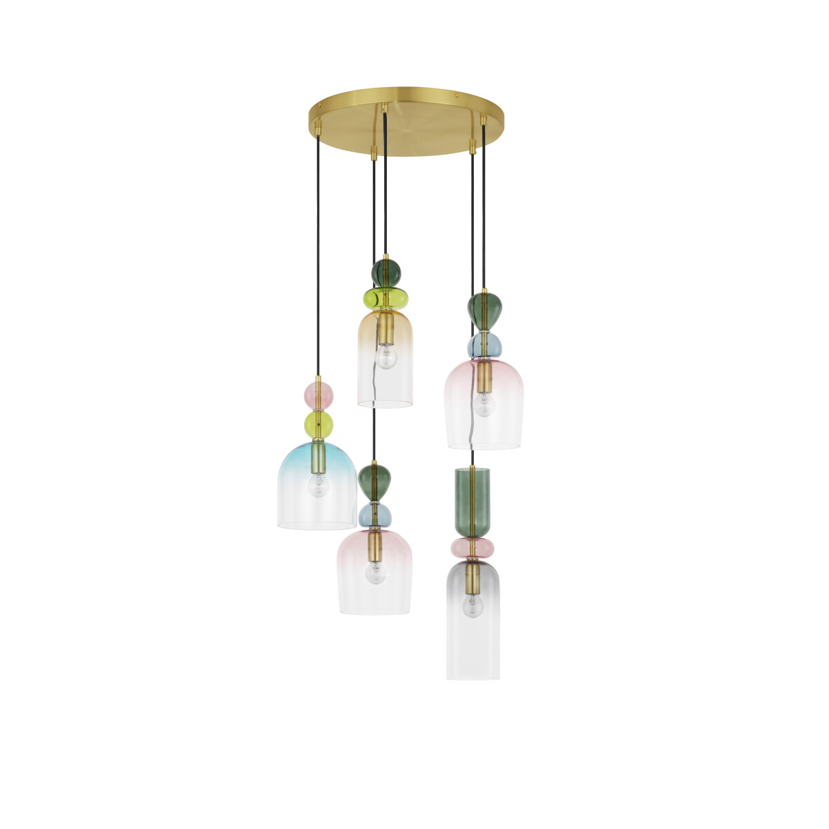 5212017434234 - Pendelleuchte Murano in Mehrfarbig und Gold E14 - multicolour - Nova Luce