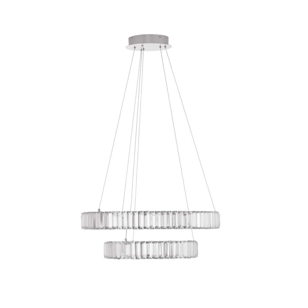 5212017435125 - Led Pendelleuchte Aurelia in Chrom und Transparent 2x - grey - Nova Luce