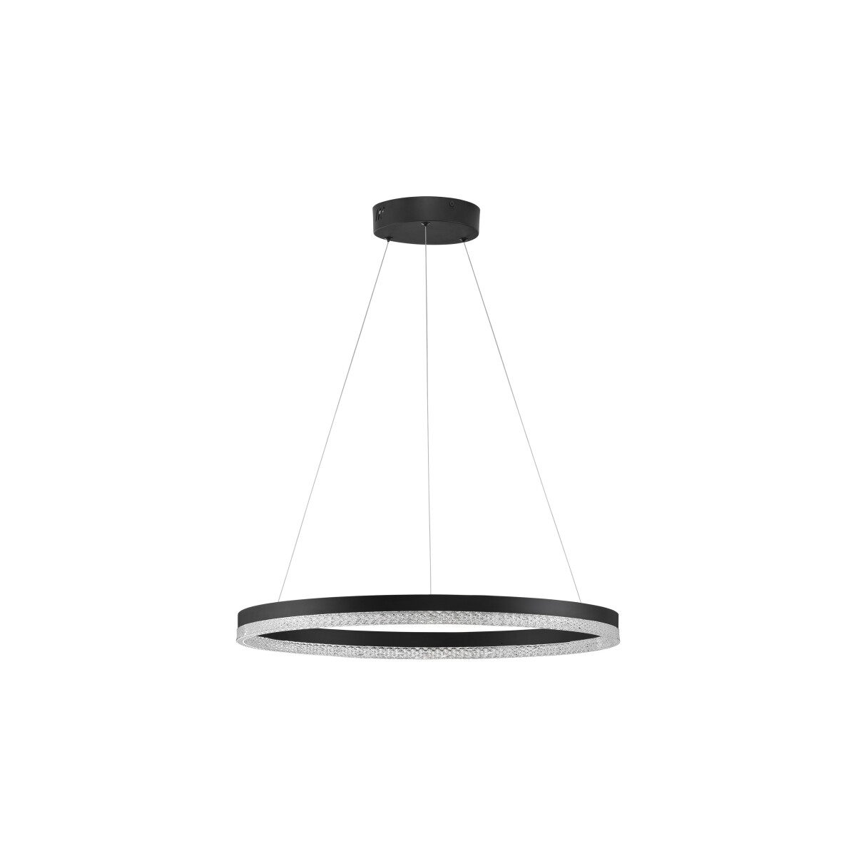 5212017443786 - Led Pendelleuchte Adria in Schwarz und Transparent 32W - black - Nova Luce