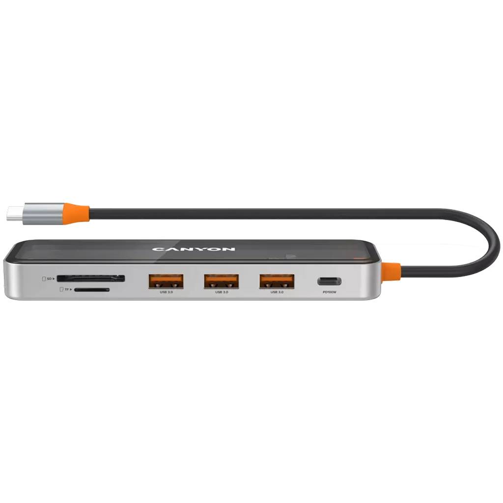 5291485015572 - USB-7-in1  HUB USB-C > HDMI 3xUSB-A SD USB-C 100W retail