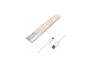 5328835034409 - Kabellose LED-Streifen-Küchenschranklampe 80 LED-LED-Küchenbeleuchtung Unterschranklampe Bewegungsmelder Nachtlicht USB-Aufladung für