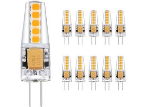 5328835205304 - G4 2 w G4 12 v LED-Halogen-Ersatzlampe warmweiß ac dc 12 v [Energieklasse a+] 10 Stück