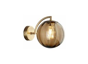 5328835218106 - Neu Nordic Moderne Wand Lampe Ø15CM Bernstein Glas Ball Wand Lampe Wandleuchte Leuchte Metall Halterung Wand Lampe (Bernstein)