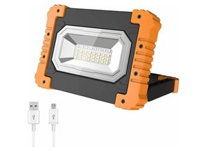 5328838019731 - Jalleria - Wiederaufladbarer LED-Baustellenscheinwerfer wasserdichte LED-Arbeitslampe tragbare LED-Lampe für Baustelle Garage Werkstatt Camping