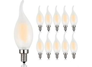 5328838038602 - Jalleria - E14 LED-Glühbirne mit dimmbarem Filament Set mit 10 Flammenbirnen 4 Watt Verbrauch entspricht 40 w Glühlampe 2700 k Warmweiß und 400