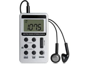 5328838038848 - Tragbares Mini-Stereoradio wiederaufladbares Taschenradio dsp am fm Digitaler 2-Band-Stereoradioempfänger mit Kopfhörer für ältere Menschen einfach