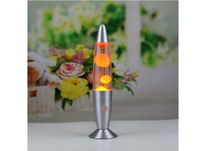 5328838050338 - Ontway - Futuristische orangefarbene Lavalampe mit Schalter Tischlampe