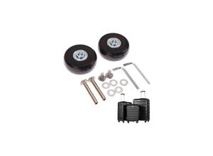 5328838159895 - Jalleria - Kofferrad-Ersatzset [45 mm] Kofferrolle Gepäck Kofferreparatur Gummirad Stoßdämpfer Universal-Schwenkrad Ersatz Transportrad