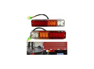 5328838165759 - 2 Stück 12 V LED-Anhängerleuchten universelle LED-Rückleuchten 20 LED-Rückfahrleuchten Brems-Blinker-Beleuchtung Rücklicht für Anhänger LKW