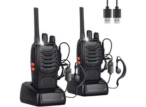 5328838180448 - Tigrezy - 2PCS wiederaufladbare Walkie Talkie Long Range 16CH Walkie Talkies Professionelle pmr Radios Reichweite 1-3 km für Field Survival Camping