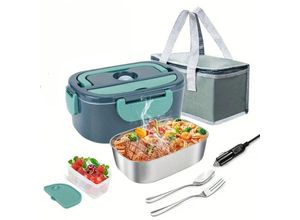 5328838184101 - Beheizte Lunchbox 3-in-1 beheizte Lunchbox (12 V 24 V 110 V) 15 l tragbare beheizte Lunchbox beheizte Lunchbox für Auto LKW Zuhause oder Camping