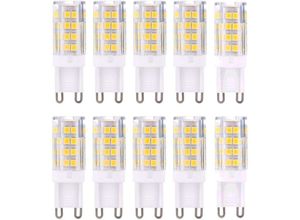 5328840446174 - Tigrezy – Packung mit 10 G9-LED-Leuchtmitteln warmweiß 3000 K 5 W entspricht 40 W Halogenlampen 420 Lumen nicht dimmbar