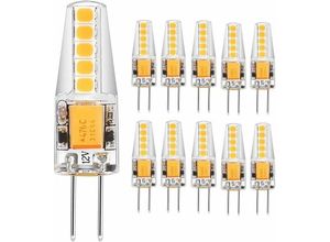 5328840508278 - Tigrezy-G4 LED-Glühbirne 3 W AC DC 12 V entspricht 30 W Halogenlampe warmweiß 3000 K 2835 SMD 300 LM nicht dimmbar 360° Abstrahlwinkel (10