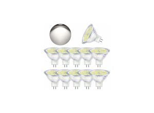 5328840511315 - GU53 LED-Leuchtmittel Kaltweiß 6000 K MR16 LED 12 V 5 W entspricht 50 W Halogen nicht dimmbare LED-Spot-Glühbirnen 10 Stück [Energieklasse F]