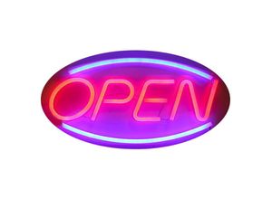 5328840516259 - 1 Stück offenes Neonlichtschild offene Wandkunst USB-Neonlampe für Geschäft Club Garage Deko Geschenk Party Bar-Dekoration