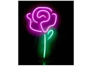 5328840523530 - Tigrezy Eufrozy Rosa Neon-Wandleuchte Lichtschild mit 6-stufiger Dimmung und Speicherfunktion USB-betriebene LED-Neonlampe für Wanddekoration