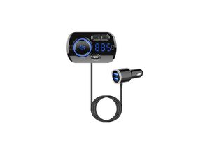 5328840533034 - Bluetooth 50 FM-Transmitter Bluetooth-Autoadapter Auto-FM-Transmitter-Kit Ladegerät mit QC30- und 5V 24A-Anschlüssen Freisprecheinrichtung