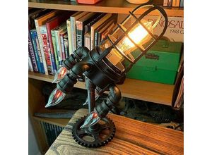 5328840538275 - Briller - Tigrezy Retro-Tischlampe industrielle Raketenschiff-Lichtlampen Steampunk-Dekor