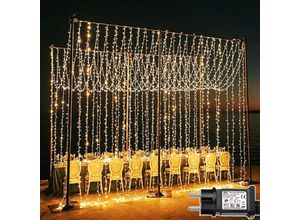 5328840771504 - LaBlanc-Vorhang-Lichterkette 6 m x 3 m 600 LEDs Lichterkette 8 Modi Weihnachtsbeleuchtung Zuhause Wand Balkon Außen- und Innenbereich