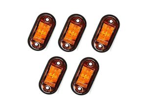 5328841903393 - 5 Stück LED-Seitenmarkierungsleuchten Beleuchtung vorne hinten Rücklichter LED-Umrissleuchte Positionslicht orange universell 12 v 24 v für