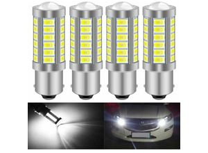 5328841915013 - 4 Stück 1156 BA15S 1141 7056 5630 33-SMD weiß 900 Lumen 8000 k superhelle LED-Blinker- Bremssignallampe