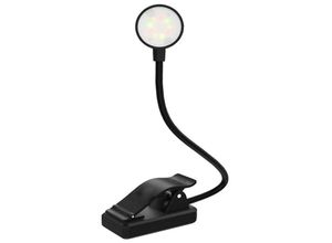 5328841916096 - 9 led wiederaufladbare Leselampe Leselampe 12 Helligkeitsstufen Clip-Klemmlampe für Bücher E-Reader Lesen im Bett [Bernstein Weiß Warm Gemischt]