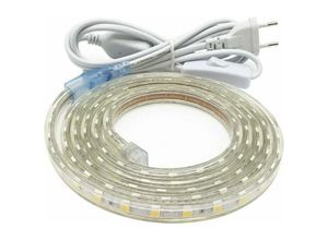 5328841916591 - LaBlanc - 3M LED-Streifen sehr heller 220-V-LED-Streifen mit Schalter 5050 IP65 wasserdicht warmweiß