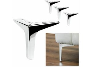 5328841921366 - Lablanc - Möbelbeine Set mit 4 Möbelbeinen aus Metall 15 cm hoch moderner Stil dreieckig für Schränke Kleiderschränke Sofas