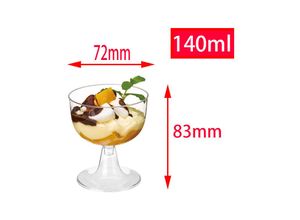 5328841934342 - Lablanc - 50er-Pack Dessertbecher – perfekte Moussebecher Eisbecher Mini-Dessertbecher mit runder Öffnung – transparente Einweg-Weingläser aus