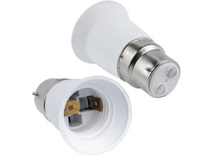 5328843586761 - B22 auf E27 Sockeladapter B22 Bajonett auf E27 Schraubsockel Konverter 0-250V für E27 Glühbirnen LED-Birnen Glühlampen Halogenlampen