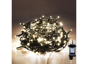 5328843594476 - Jalleria - Lichterkette mit 100 200 300 400 LEDs 8 Modi Timer-Lichterkette für das Schlafzimmer zum Einstecken warmweiß für den Außenbereich