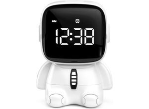 5328843653081 - Jalleria - Kinderwecker digitaler Morgenwecker 2 Alarme 12 24 Stunden Schlummerfunktion Timer 5 Alarme Musik einstellbarer Ton USB-Anschluss