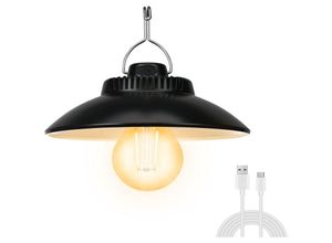 5328851195856 - Wiederaufladbare Campinglampe Retro-Campinglaterne Zeltlichter mit 2 Beleuchtungsmodi IPX4 wasserbeständige Zeltlampe für Camping Wandern