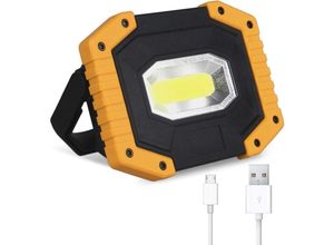 5328851204633 - Lablanc - 1 Stück wiederaufladbares LED-Flutlicht 30 w Baustellenlicht 3 Modi tragbare Laterne USB-LED-Flutlicht für Camping Baustelle Garage