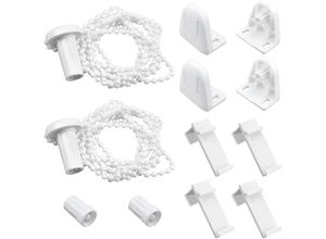 5328851209430 - 2er Set Zubehör für Rollos (17 mm PVC ohne Bohren) Befestigung für Rollo für Fenster Rollo Rollo etc - Lablanc