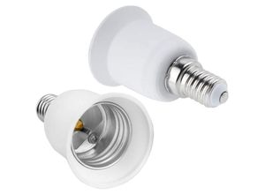 5328851210566 - Lablanc - 2er-Pack E14-auf-E27-Sockel-Adapter SES-auf-ES-Sockel-Konverter 0–250 v für E27-Glühbirnen LED-Leuchtmittel Glühlampen Halogenlampen