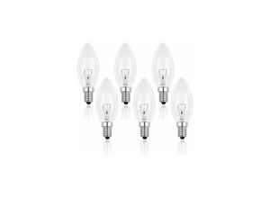 5328851214151 - Klare Kerzenbirne E14 40 w dimmbare Glühlampe Warmweiß 2700 k 400 lm Flammenbirne E14-Kerzenbirnen mit Edison-Schraube 6er-Pack - Lablanc