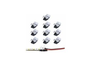 5328851217886 - Lablanc - 2-poliger LED-Streifen-Stecker 10 Stück 2-poliger LED-Streifen-Stecker für 10 mm smd 5050 3528 LED-Streifen einfarbig wasserdicht und